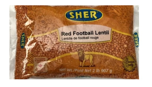 Picture of SHER RED FOOTBALL LENTIL 2LB
